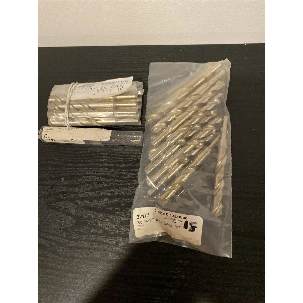 MASONRY DRILL BITS SETS 18-3/8, 10-7/16, 1-1/4 - NEW - CHOICE DISTRIBUTION #10